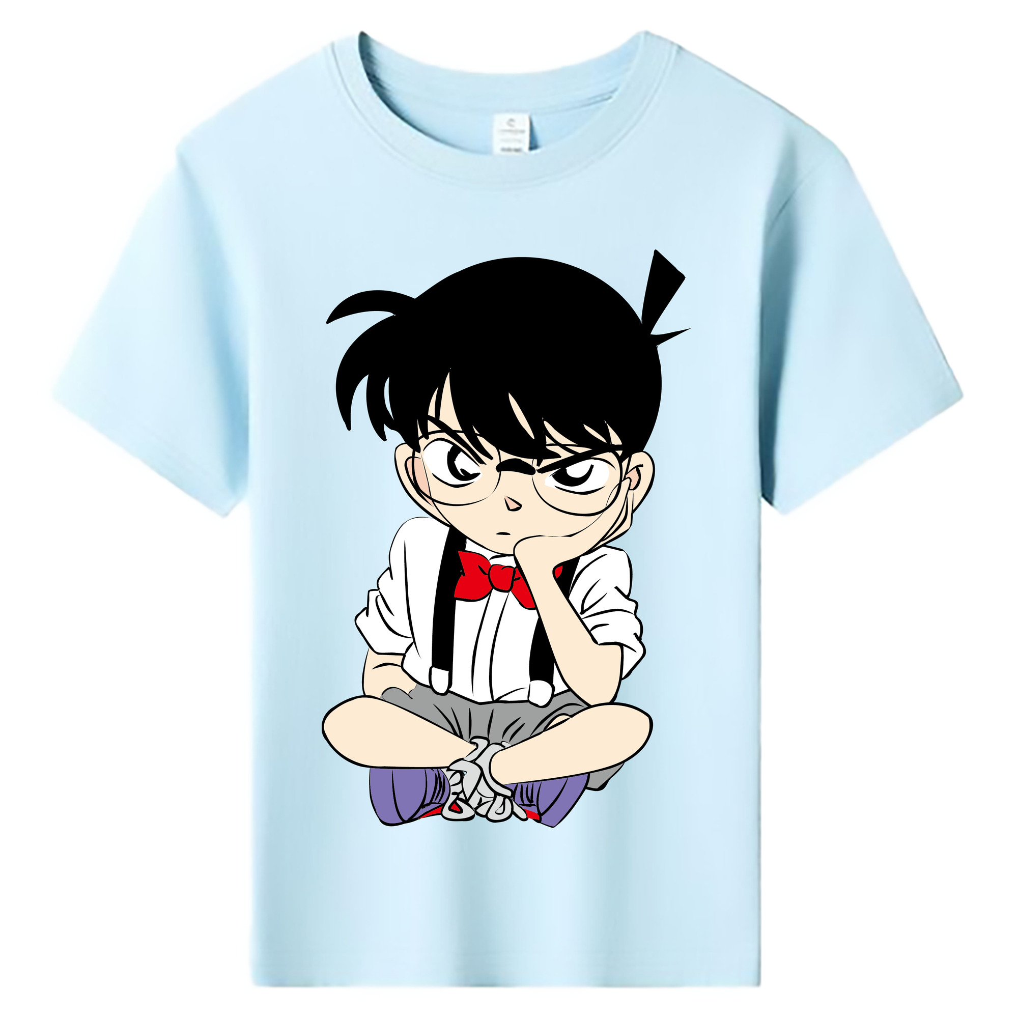 （画像用） 名探偵コナン 江戸川 コナン Detective Conan Conan Edogawa 綿100％キッズTシャツ（フロントプリント）
